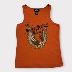 Vintage Harley-Davidson Orange Tank Top